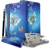 Mobile Stuff 10" 10.1" Tablet Case Folio Leather Stand 360 Rotary w/ Stylus