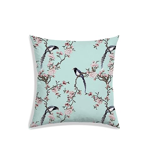 Buy Radanya Bird Digitally Printed Cushion Cover Satin Fabric