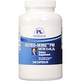 Progressive Labs Osteo-Mins PM with D Plus K1 and K2 Supplement, 240 Count