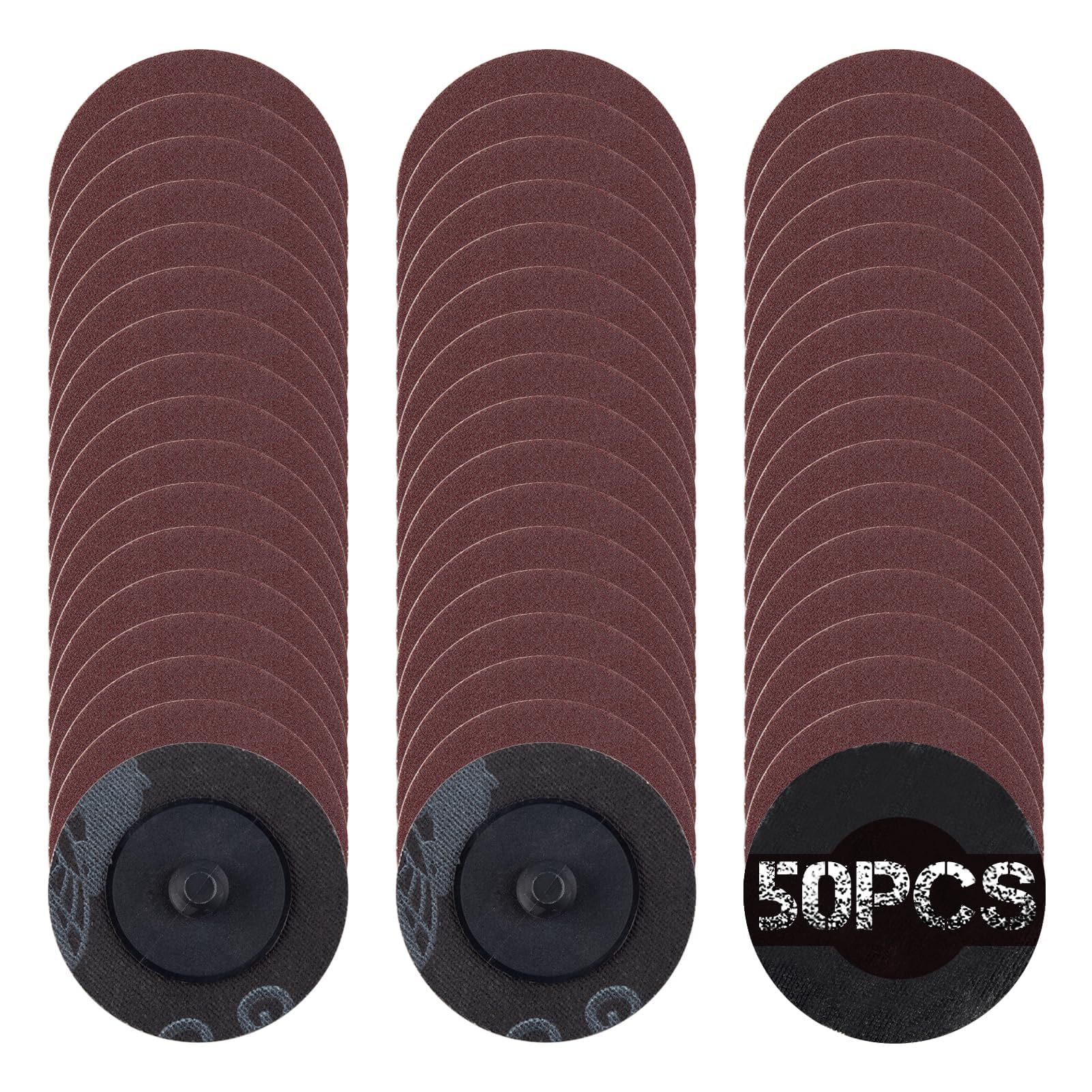 SPEEDWOX 50Pcs 2 Inch 240 Grit Aluminum Oxide Coated Die Grinder Accessories Roll Lock Sanding Discs