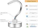 Neosmuk Magnetic Hooks, 30kg Capacity, CNC Machined, Pack of 6, Silvery White view 2