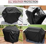 Unicook 65 inch Waterproof Barbecue Cover for Weber Char Broil Black view 2
