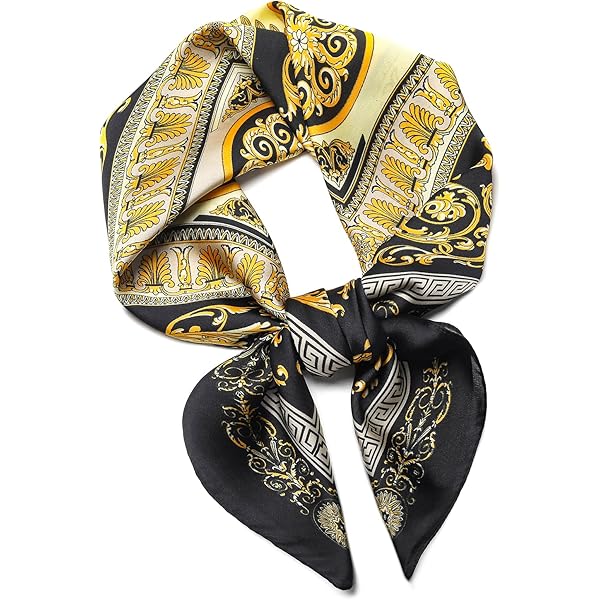 JOE GREEN CO Large Silk Like Satin Scarf Neck Head Wrap 35 Inch JOE GREEN CO Large Silk Like Satin Scarf Neck Head Wrap 35 Inch