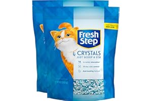 Fresh Step Crystals, Premium Cat Litter, Scented, 8 Pounds, Pack of 2 (Package May Vary)