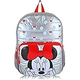 Disney Minnie Mouse Backpack for Kids | Minnie Mouse Bag with Ears and Bow | Toddler Travel Bag, Lightweight Backpack for School | Ages 3+