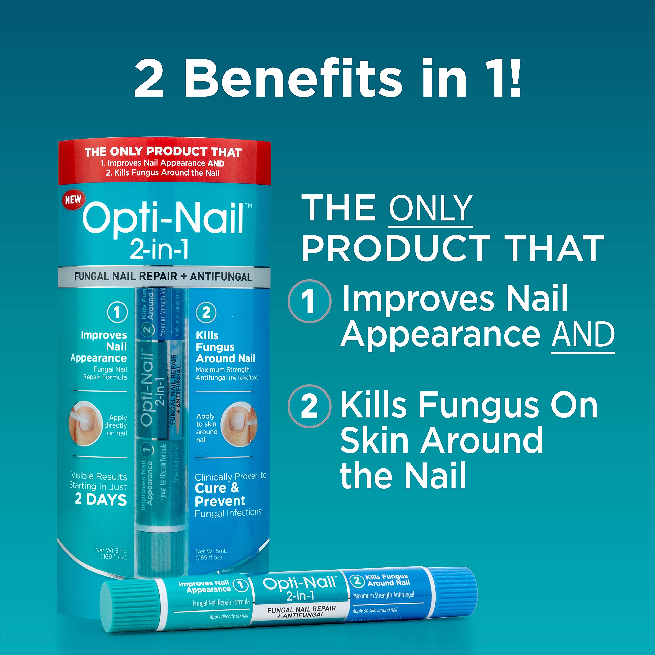Opti-Nail 2-in-1 Fungal Nail Repair Plus Antifungal, Improves Nail Appearance and Kills Fungus Around Nail - Image 4