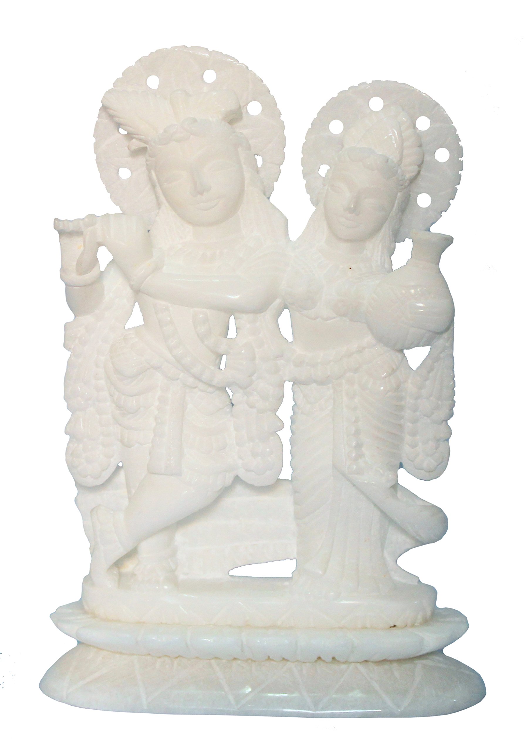 StonKraft Brass Marble Radha Krishna Radha (7" Marble)