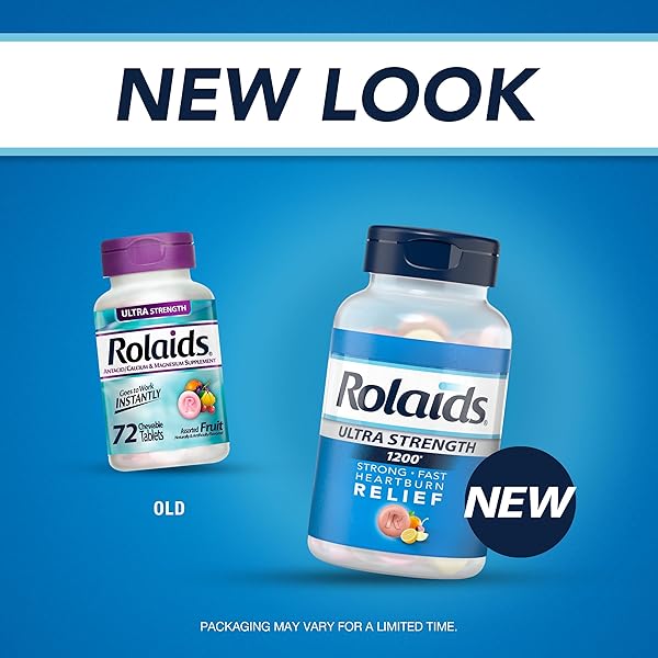 ROLAIDS ULTRA STRENGTH ANTACID CHEWABLE TABLETS, ASSORTED FRUIT, 72-COUNT