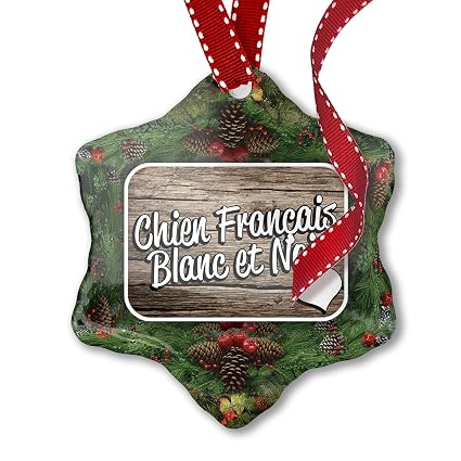 Amazoncom Neonblond Christmas Ornament Chien Franï¾ais