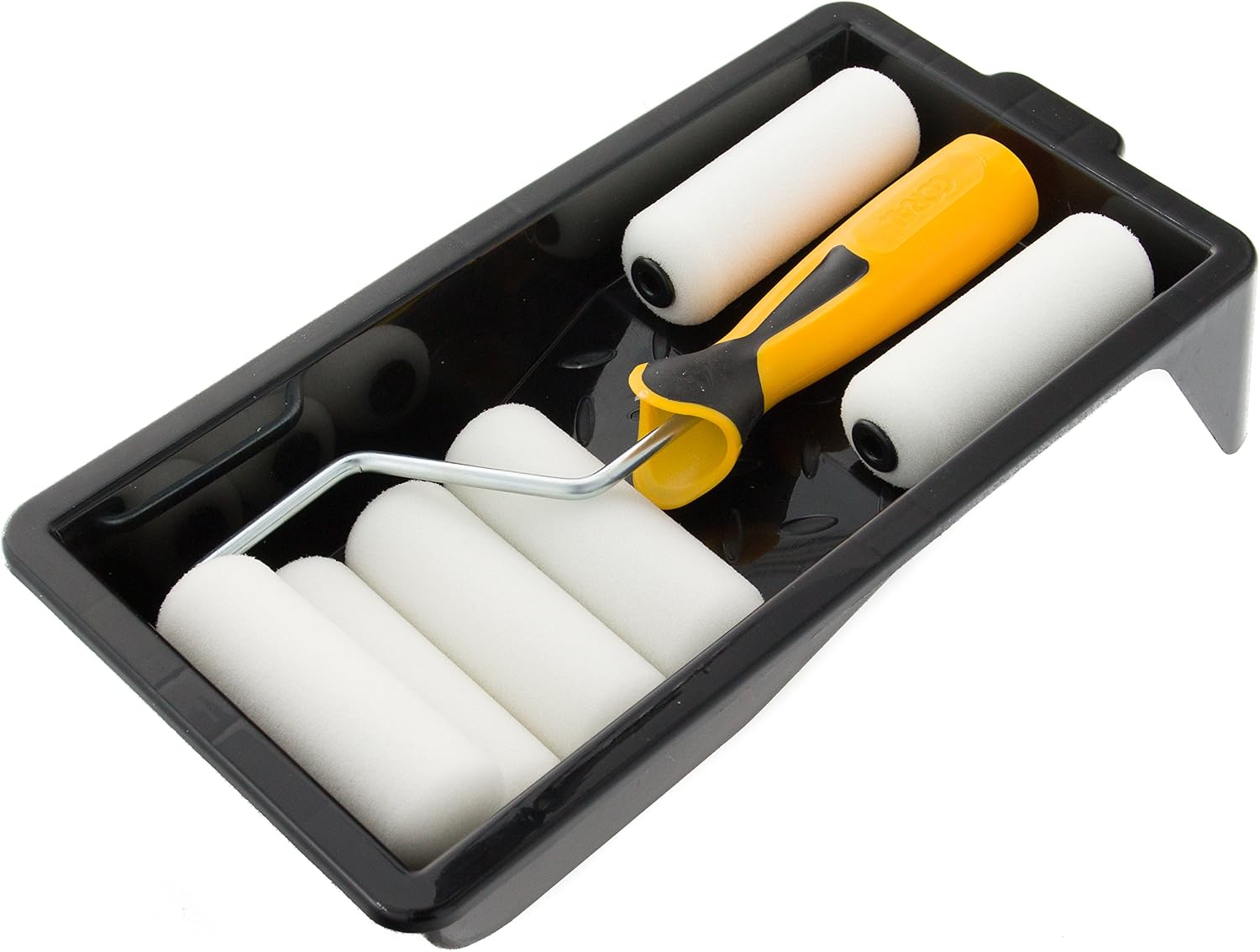 Coral 43401 Easy Coater Paint Mini Roller Kit with High Density Foam Covers for Gloss 8 Piece Pack Set, Yellow,orange - Image 5