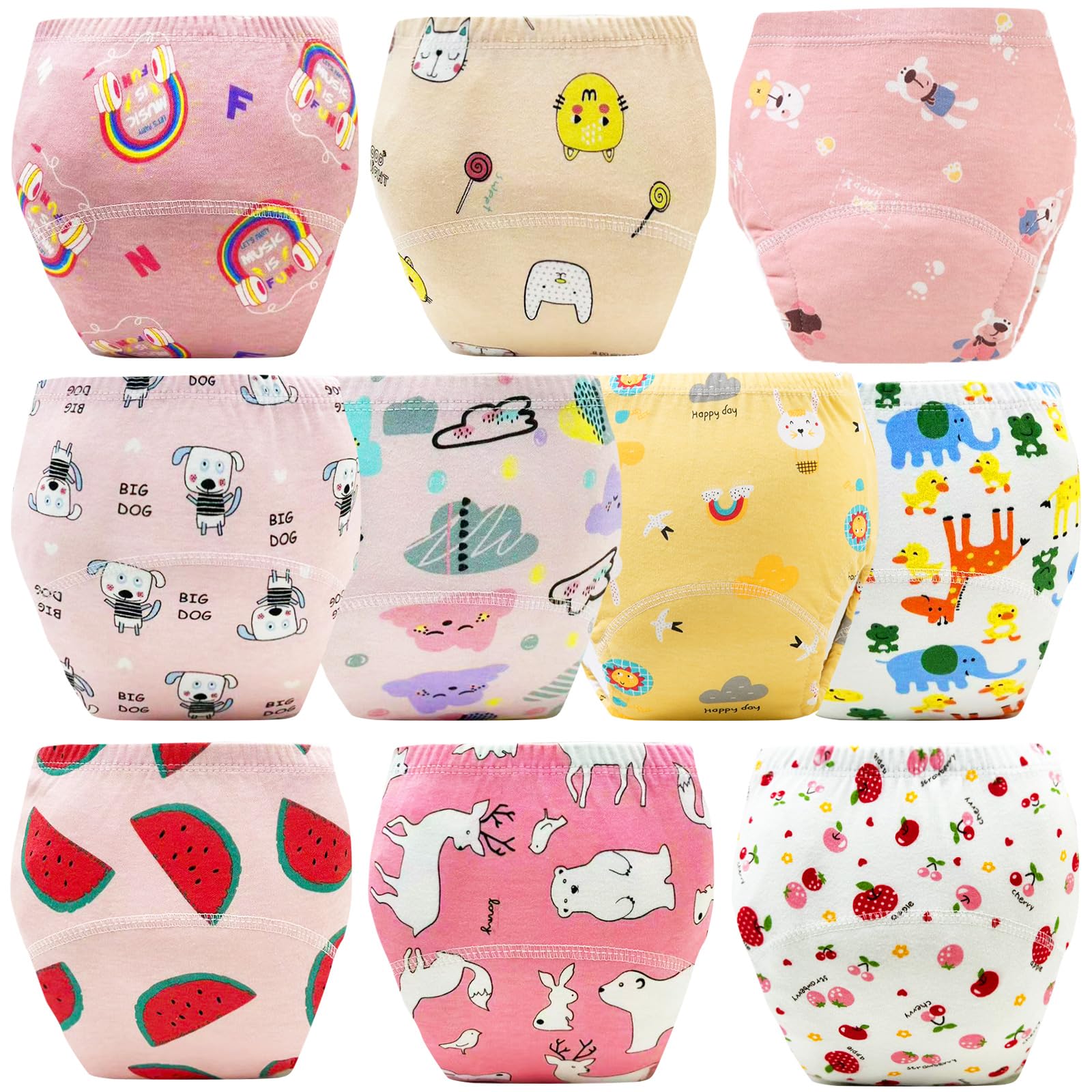 Photo 1 of Upairy Training Pants for Boys Girls–Soft & Leak-Resistant Potty Training Underwear,Up Airy Potty Pants Comfortable for Toddlers(10PCS,M)