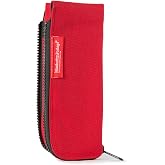 Manhattan Portage Half Zip Pen Case Made From Durable 1000D Cordura With Zipper Closure Fits Most pens Perfect Organizer for College Office And Travel Essentials (Red)