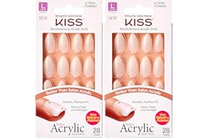 KISS Salon Acrylic Natural Nails KSAN (2 PACK, KSAN03)