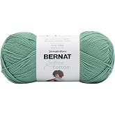 Bernat Softee Cotton Yarn for Crocheting Soft, Pool Green | #3 DK Light Yarn, 60% Cotton 40% Acrylic, Soft Crochet Yarn for Garments, Knitting &amp; Crafts, 254yds, 120g/4.2oz, 1 Pack