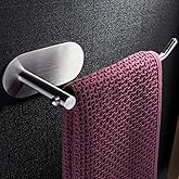 ZUNTO Hand Towel Holder for Bathroom, Self-Adhesive Hand Towel Rack for Wall - No Drilling Towel Ring SUS 304 Stainless Steel Brushed Silver