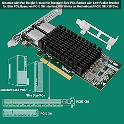 NETELY PCIE X8 to 2X 10GbE NIC Card, 2X 10Gbps RJ45