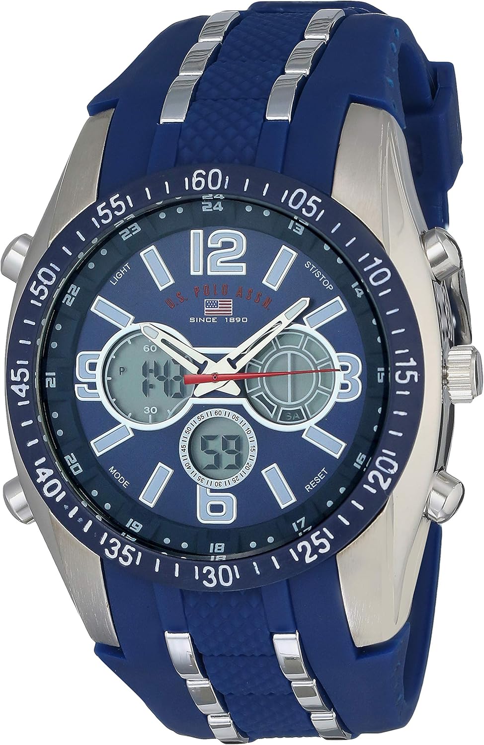 U.S. Polo Assn. Sport Men's US9284 Blue AnalogDigital Chronograph