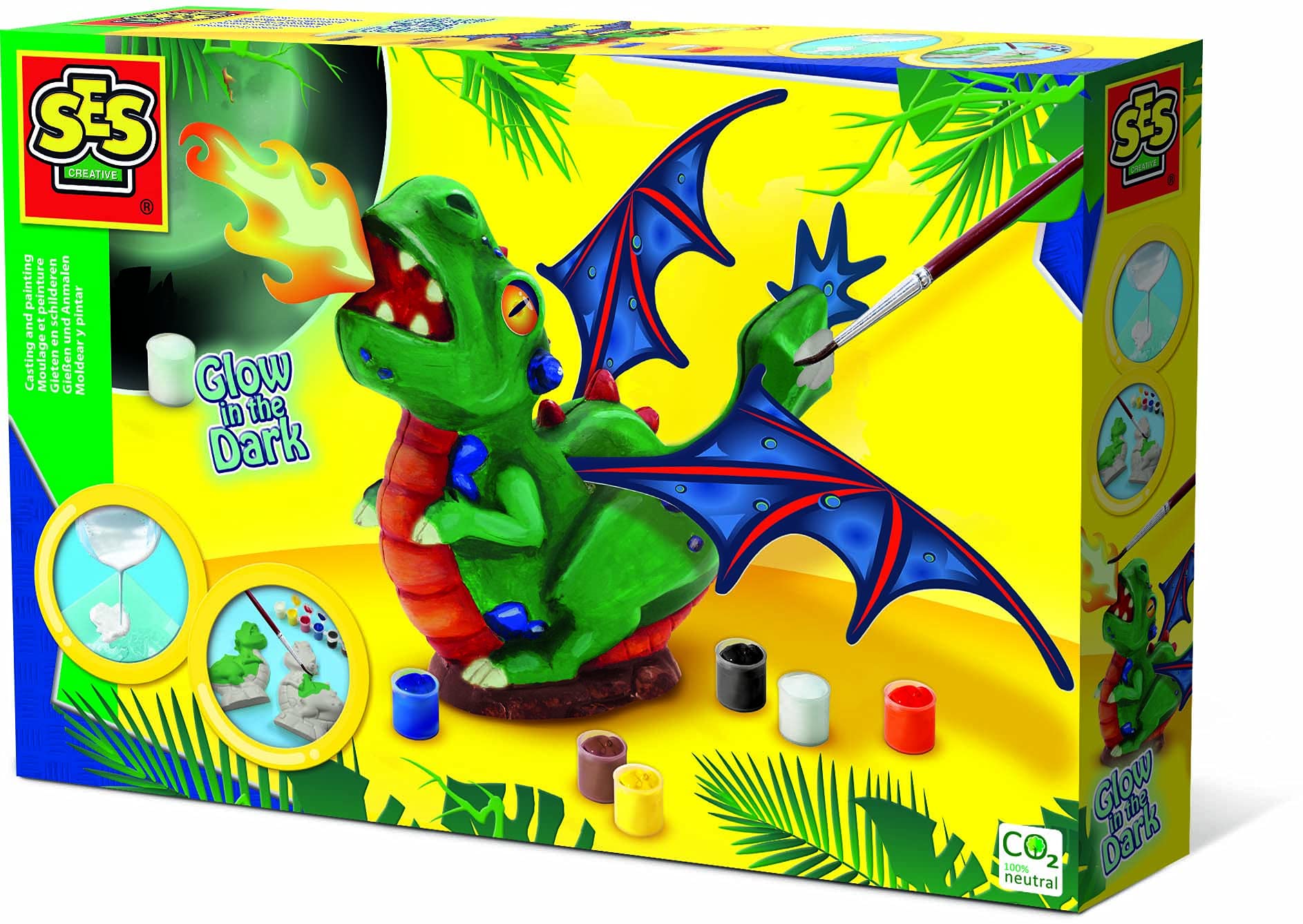 SES Creative 14204 Casting and Painting-Dragon, Diverse Colours