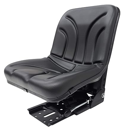KlaraSeats Schleppersitz Traktorsitz KS 44/8 PVC Schwarz Schmalspur 390mm