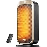 DREO Space Heater for Indoor Use, 1500W Ceramic Heater with Remoteand Thermostat, Portable Heaters with 70° Oscillation, ECO