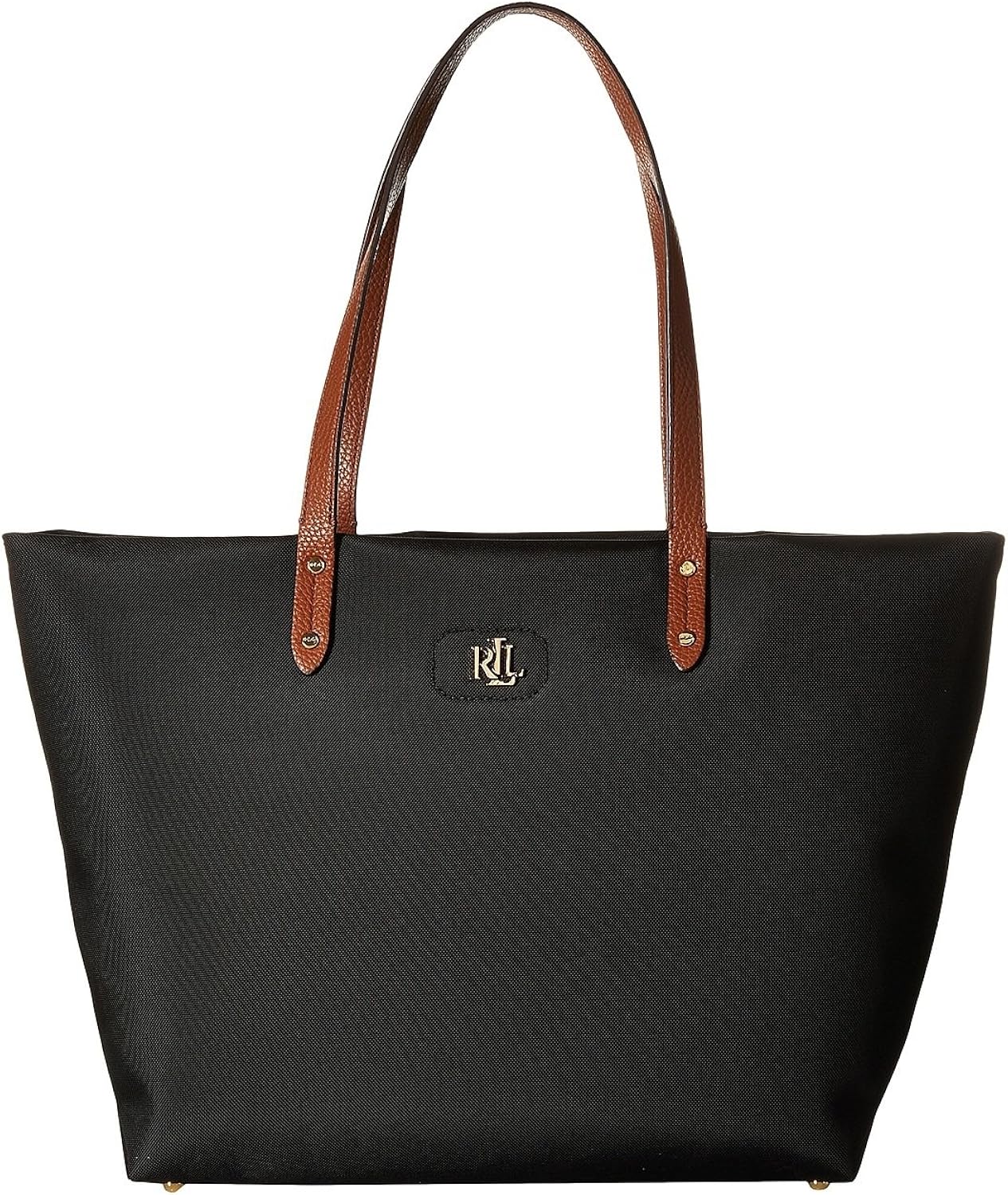 Ralph Lauren Black Nylon tote Bag with Gold Initials Amazon.co.uk
