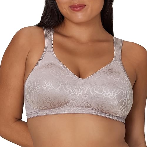 PLAYTEX Womens 18-hour Ultimate Lift & Support Wireless Full-coverage Bra, Everyday Comfort, Single 2-pack Bras, Warm Steel, 38D US