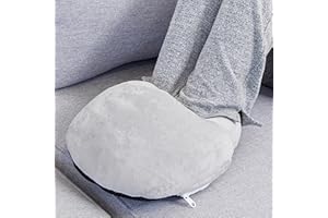 2026 Electric Heated Foot Warmer for Men Women, Fuzzy Thick USB Rechargeable Foot Heating Pad, Winter Plush Foot Heater Cushi