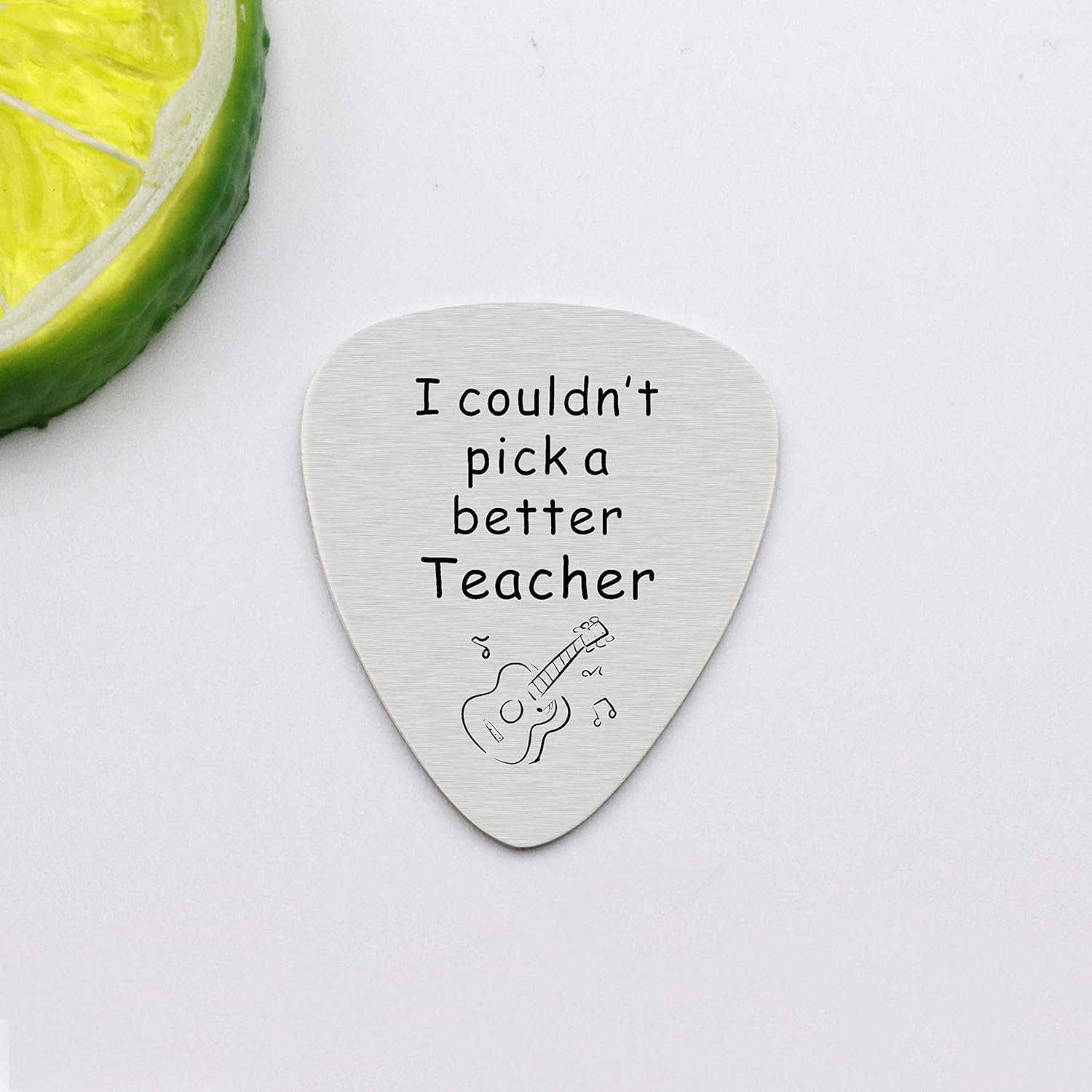 HULALA Music Teacher Gifts 2 PCS Guitar Pick Plectrums For Acoustic Electric Engraved I Couldn't Pick A Better Teacher Best Teacher Ever - Image 3