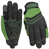 MSUPSAV Thorn Proof&Puncture Resistant Gardening Gloves with Grip,Garden Glove for Women, Leather Yard Work Gifts