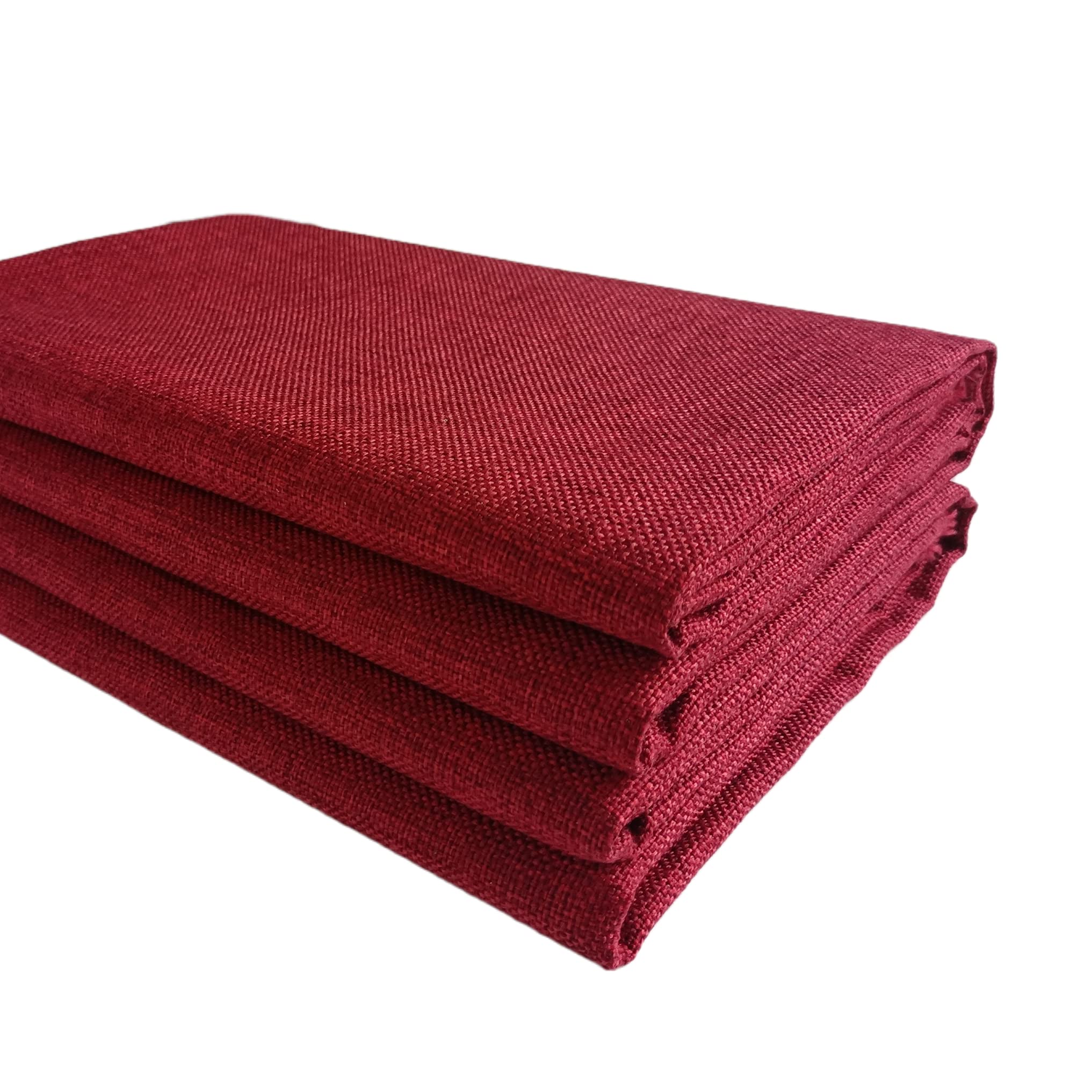 TinaKim Faux Linen Upholstery Fabric, for Sofa Couch Chair Cover Material DIY (Red 22, 2 Yard (57x 72 inch)) โ image 1