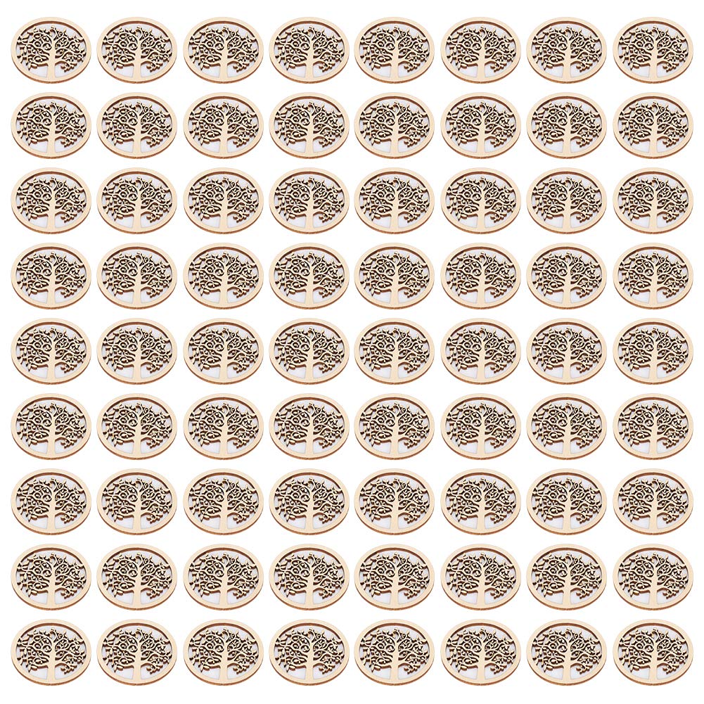 Wooden Tree of Life, Delicate Excellent Craftsmanship Tree of Life Pendant, DIY Necklace for Christmas Weddings Women