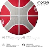 Molten GR Premium Rubber Basketball Size 7 Red Silver Indoor Outdoor view 3