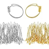 PEOVLVN 100Pcs Phone Charms Strap with Lobster Clasp Phone Charm String Kit Keychain Charms Strap DIY Lanyard Decorations for USB Drive Keychain Keyring Jewelry Accessories (Gold, Silver)