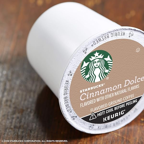 STARBUCKS FLAVORED K-CUP COFFEE PODS — CINNAMON DOLCE FOR KEURIG BREWERS — 1 BOX (10 PODS)
