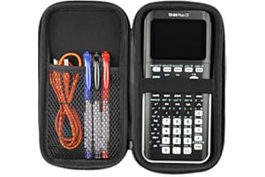 WONKEGONKE Ti-84 Plus CE Case - Calculator Ti84 Case for Texas Instruments TI 84 Plus CE Graphing Calculator - Hard Carrying fit TI-Nspire Cx Cas II C TI-83 TI-85 TI-89 TI-84 (Black)