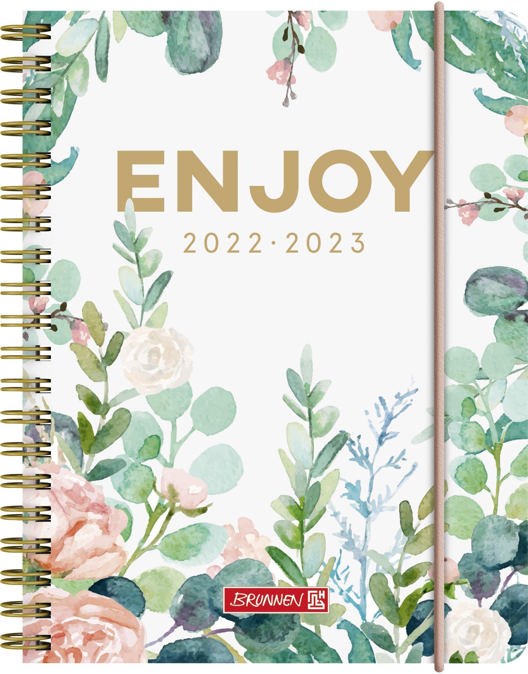 BRUNNEN "Enjoy" 2022/2023 A6 School Diary 2 Pages = 1 Week
