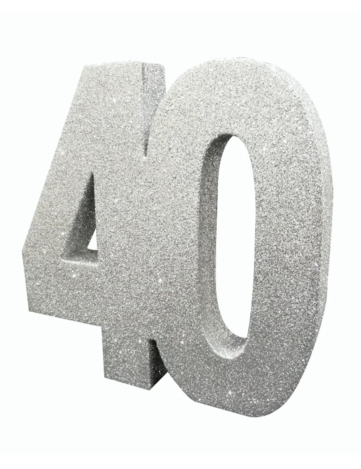 silver glitter number table decoration age 40 amazoncouk toys games