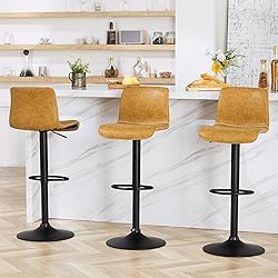 HeuGah Bar Stools Set of 4, Swivel Counter Height