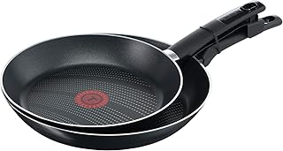 Tefal B29990 Cook 'N' Clean 2-teiliges Pfannenset, mit sicherer Antihaftversiegelung, PFOA-frei, inklusive Thermo-Spot Temperaturanzeiger, 24, 28 cm