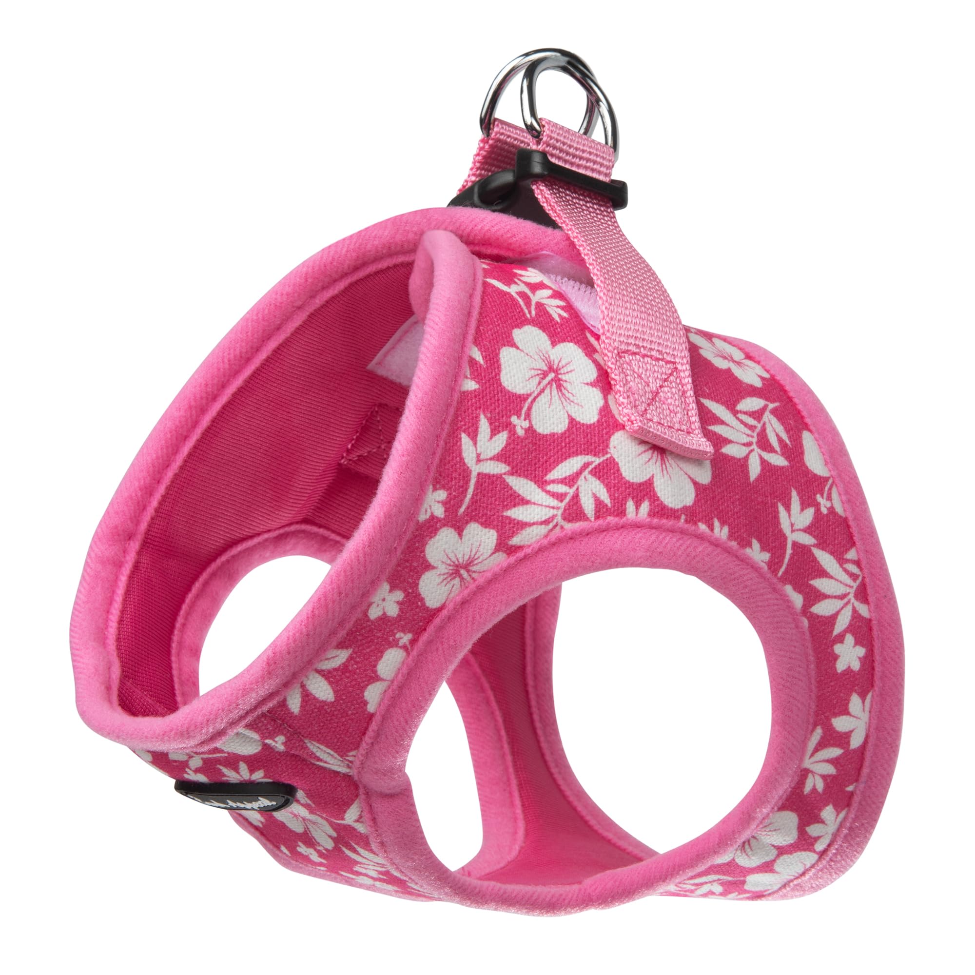 Photo 1 of Bark Appeal Pink Hibiscus Step-in Dog Harness for Small-Medium Pets – Updated Sizing, Re-Measuring is Essential – Soft Vest Harness – Anti-Choke with Adjustable Strap & Heavy Duty Clip – S