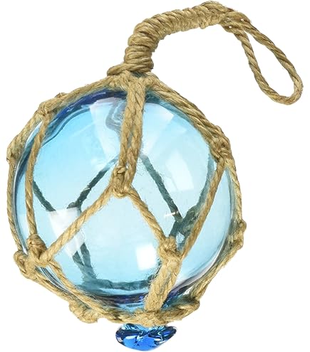 Amazon.com: Hampton Nautical Orange Japanese Glass Ball Fishing Float with  Brown Netting Decoration 3" : Sports & Outdoors