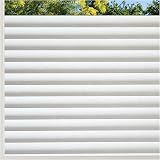 rabbitgoo Static Window Film Privacy Frosted Glass 44.5 x 400 cm Stripe Pattern