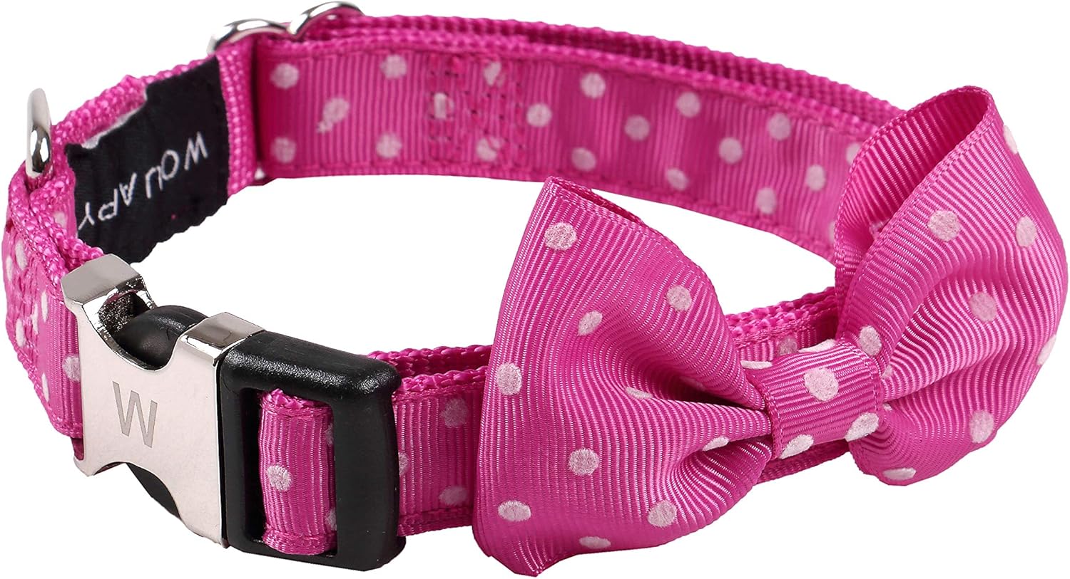 Wouapy - Collar Pajarita para Perros, Collar de Fushia con ...