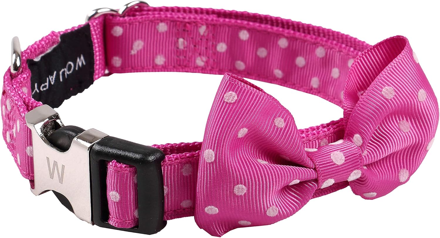 Wouapy - Collar Pajarita para Perros, Collar de Fushia con ...