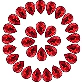 Teardrop Rhinestones 100Pcs Red Point Back Glass Rhinestones for Crafts Jewelry Making,13x18mm