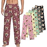 Custom Pajamas Pants With Photo For Men Women Funny Face Bottoms Personalized Picture Pjs For Him Her Couples Gifts