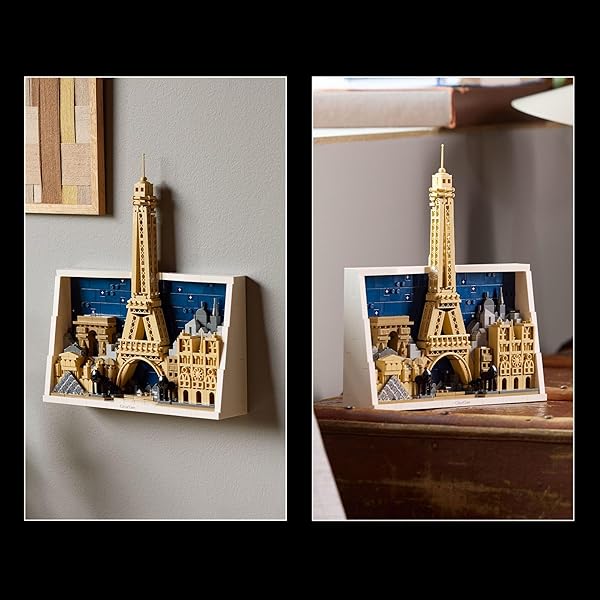 LEGO ARCHITECTURE PARIS – CITY OF LOVE BUILDING SET FOR ADULTS – GIFT FOR BIRTHDAYS – OFFICE OR BEDROOM DECOR FOR WOMEN & MEN, AGES 18+ – W/FRAME FOR DISPLAY – 21064