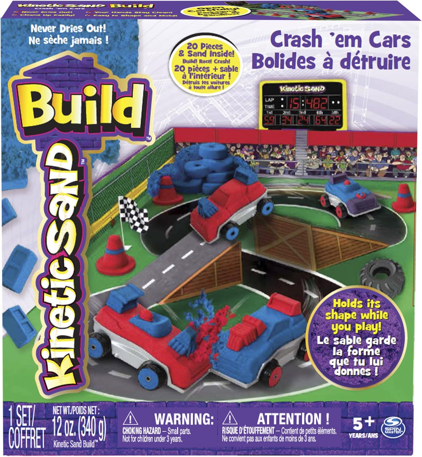 Kinetic Sand Build - Crash 'Em Cars (Styles Vary)