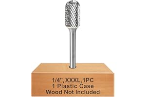 MARS-ROCK 1 Pc Head 1/2" Carbide Burr Set 1/4 Shank Die Grinder Bits Drill Bits Grinding Bits for Metal Rotary Tool Attachment Accessories Rasp Weld Wood Stone Deburring Compatible with Milwaukee Dewalt