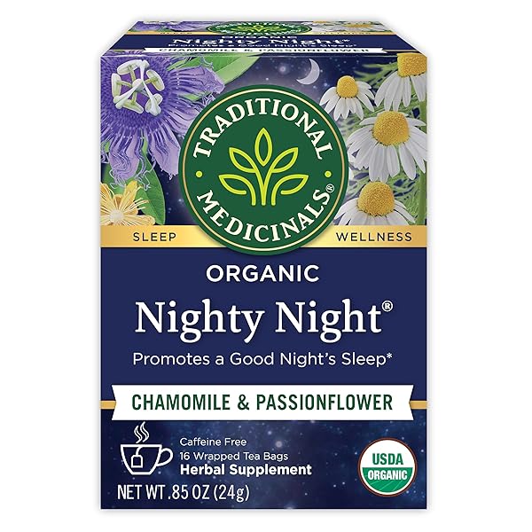 TRADITIONAL MEDICINALS ORGANIC NIGHTY NIGHT WITH PASSIONFLOWER HERBAL...